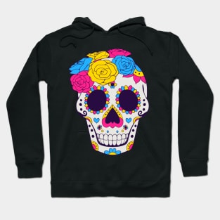 Pansexual Pride - Sugarskull Dia De Los Muertos Hoodie